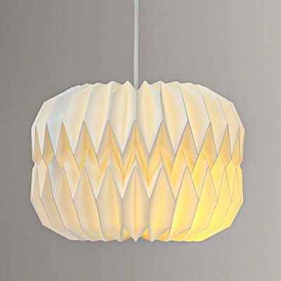 Wide Geometric Paper Lampshade